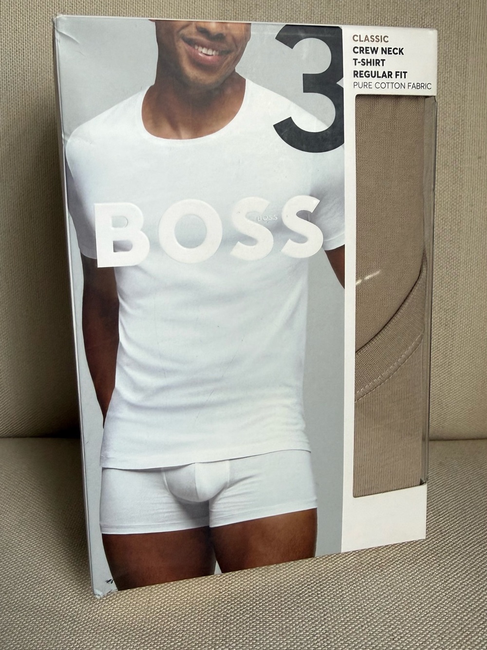 Boss Classic Crew Neck T-shirt Regular Fit Size M Set Of 3 100% Cotton NWT